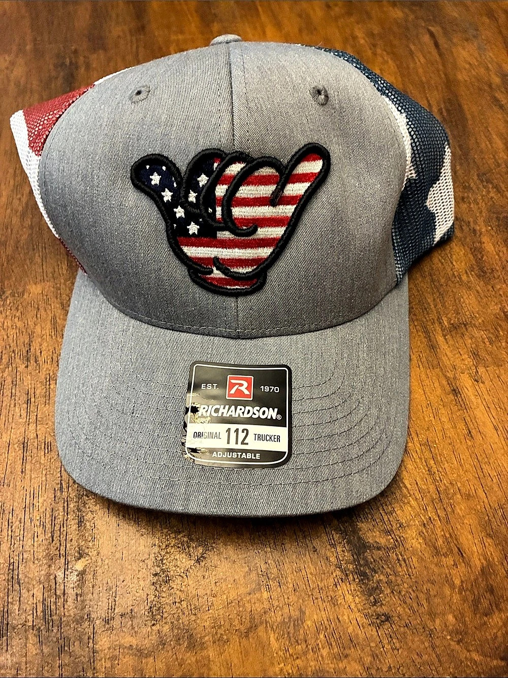 Richardson 112 Trucker Hat Gray & Red Like New